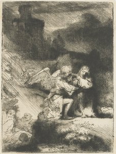 庭の苦悶、1655-59 作： Rembrandt van Rijn